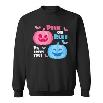 Halloween Gender Reveal Pa Loves You Fall Theme Sweatshirt | Mazezy