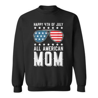 Happy 4Th Of July All American Mom Sweatshirt - Seseable