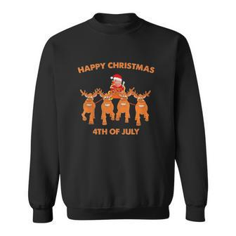 Happy 4Th Of July Christmas Joe Biden Pajama Sweatshirt | Mazezy