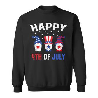 Happy 4Th Of July Gnomes Patriotic American Flag Cute Gnomes Sweatshirt - Seseable