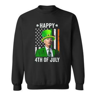 Happy 4Th Of July Joe Biden St Patricks Day Leprechaun Hat Sweatshirt | Mazezy