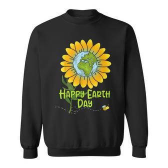 Happy Earth Day Every Day Sunflower Kids Teachers Earth Day Sweatshirt - Seseable