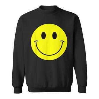 Happy Face Smile Hippie Seventies 70S 70S Yellow Sweatshirt - Thegiftio UK