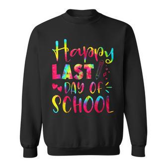 Happy Last Of Day School Teacher Student Hippie Tie Dye Sweatshirt - Thegiftio UK