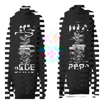 Hawaiian Funny Beach Vacation Summer Pineapple Hola Beaches Sweatshirt - Thegiftio
