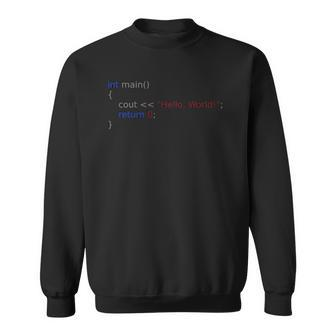 Hello World C Programming Languages Sweatshirt | Mazezy