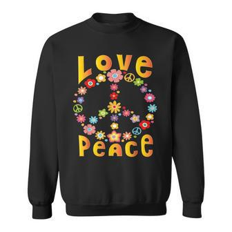 Hippie Love Peace Freedom 60S 70S Tie Dye Sweatshirt - Thegiftio UK