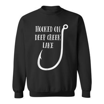 Hooked On Deep Creek Lake - Maryland Fishing Sweatshirt - Thegiftio UK
