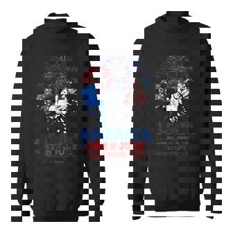 Horse 4Th Of July Women Girls American Flag Usa Horse Sweatshirt | Seseable CA