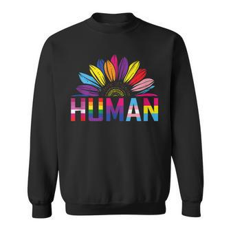 Human Lgbtq Month Pride Sunflower Sweatshirt