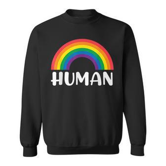 Human Rainbow Lgbt Pride Homo Lesbian Pride Sweatshirt - Seseable