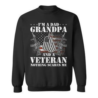 I Am A Dad Grandpa Veteran Fathers Day Sweatshirt | Mazezy
