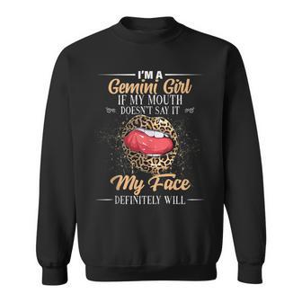 I Am A Gemini Girl Leopard Birthday Astrology Zodiac Sign Sweatshirt - Seseable