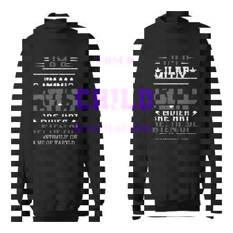 I Am A Military Kid Brave Heart Resilient Soul Purple Sweatshirt | Mazezy