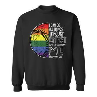 I Can Do All Things Through Christ Gay Pride Lgbtq Christian Sweatshirt - Thegiftio UK