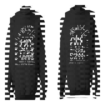 I Have Two Titles Aunt And Dog Mom I Rock Them Cute Dog Mama Sweatshirt | Mazezy