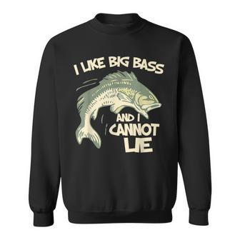 I Like Big Bass And I Cannot Lie Bass Fishing Sweatshirt - Thegiftio UK