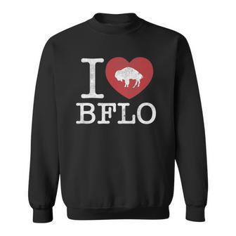 I Love Buffalo - Vintage With Bison Sweatshirt | Mazezy