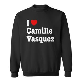 I Love Camille Vasquez Red Heart Sweatshirt - Thegiftio UK