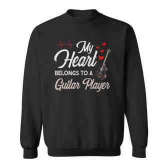 I Love My Guitar Player Husband Wife Gifts Valentines Sweatshirt | Mazezy