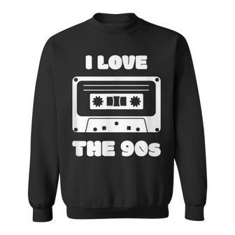 I Love The 90S Costume Mixtape Retro Cassette Tape Sweatshirt - Thegiftio UK
