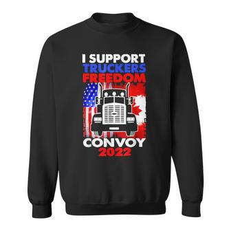 I Support Truckers Freedom Convoy 2022 V3 Sweatshirt - Seseable