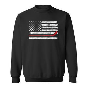 Ice Hockey Player Usa American Flag 4Th Of July Vintage Sweatshirt | Mazezy