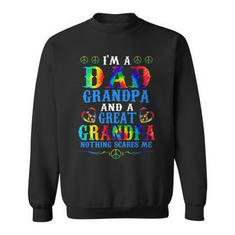 Im A Dad Grandpa And Great Grandpa Tie Dye Fathers Day Sweatshirt - Thegiftio UK