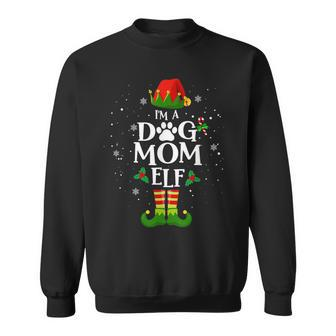 Im A Dog Mom Elf Xmas Matching Family Christmas Pajamas Sweatshirt - Thegiftio UK