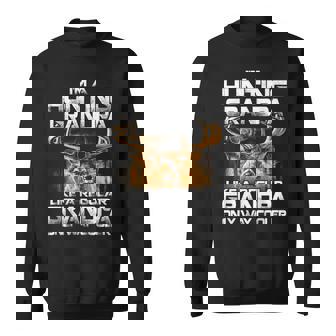 Im A Hunting Grandpa Vintage Deer Grandfather Dad Sweatshirt - Thegiftio