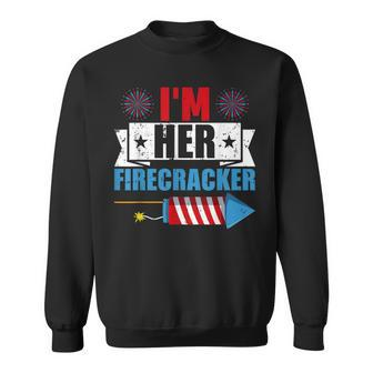 Im Her Firecracker 4Th Of July Matching Couple For Her Sweatshirt - Seseable