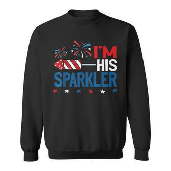 Im His Sparkler 4Th July Matching Couples For Her Sweatshirt - Seseable