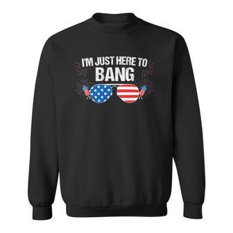 Im Just Here To Bang 4Th Of July Fireworks Director Sweatshirt | Mazezy