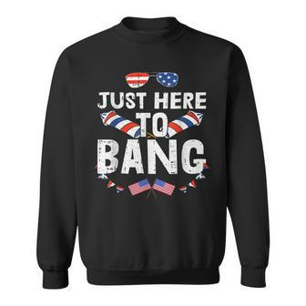 Im Just Here To Bang 4Th Of July Fireworks Fourth Of July Sweatshirt | Seseable UK