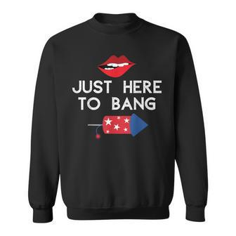 Im Just Here To Bang 4Th Of July Fireworks Fourth Of July Sweatshirt - Seseable