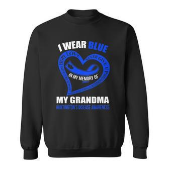 In My Memory Of My Grandma Huntingtons Disease Awareness Sweatshirt | Mazezy