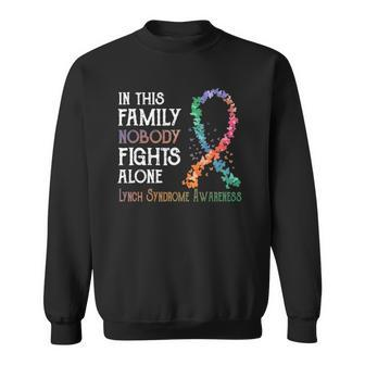 In This Family Nobody Fights Alone Lynch Syndrome Sweatshirt | Mazezy
