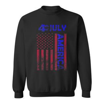 Independence Day Usa America Flag 4Th Of July Happy Funny  Sweatshirt