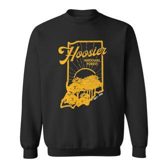 Indiana State Hoosier National Forest Retro Vintage Sweatshirt | Mazezy AU