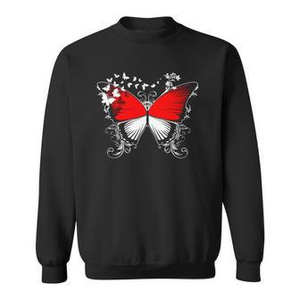 Indonesia Flag Indonesian Butterfly Lover Gift Sweatshirt | Mazezy