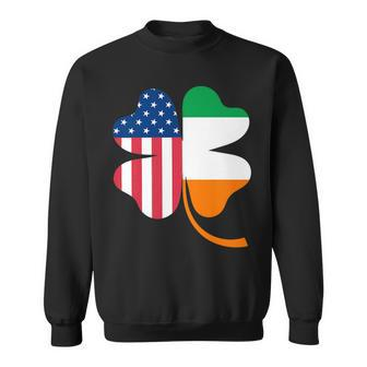 Irish American Flag Shamrock St Patricks Day V2 Sweatshirt - Thegiftio UK