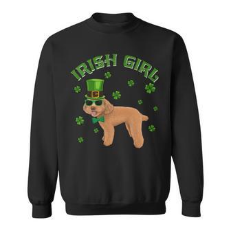 Irish Girl Leprechaun Poodle Dog St Patricks Day Kids Sweatshirt | Favorety AU