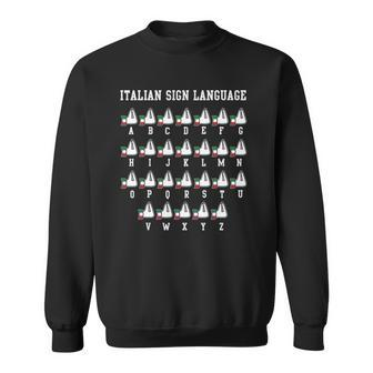 Italian Sign Language Italia Italy Italiano V2 Sweatshirt - Thegiftio UK