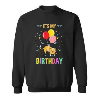 Its My Birthday Cat Pet Lover Sweatshirt | Mazezy