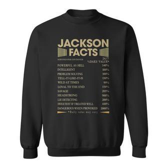 Jackson Name Gift Jackson Facts Sweatshirt - Seseable