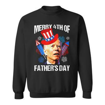 Joe Biden Confused Merry 4Th Of Fathers Day Fourth Of July Sweatshirt - Seseable