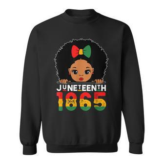 Juneteenth 1865 Celebrating Black Freedom Day Girls Kids Sweatshirt - Seseable