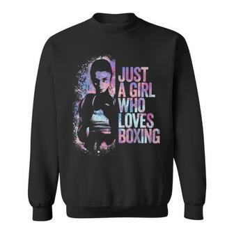 Just A Girl Who Loves Boxing Ink Splatter Sweatshirt | Favorety AU