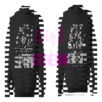 Just Girl Who Loves Stem Teacher Sweatshirt - Thegiftio