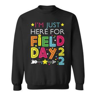 Just Here For Field Day 2022 Teacher Kids Summer Sweatshirt - Seseable